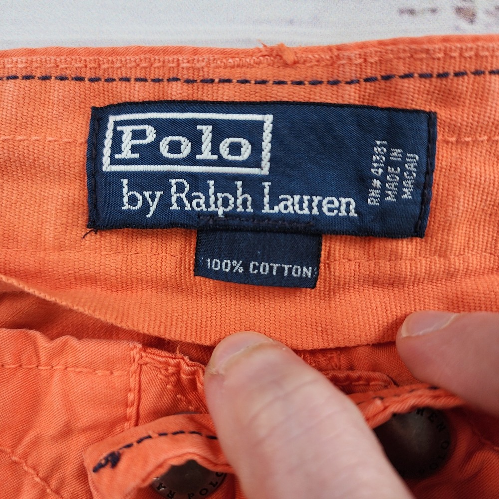 Polo Ralph Lauren Mens 40x32 Orange Paratrooper Tactical Flight Cargo Pants - Picture 3 of 6